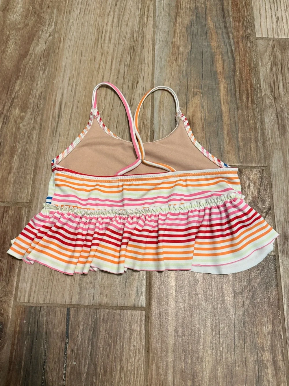 Kortni Jeane Mini Striped Peplum Swim Top